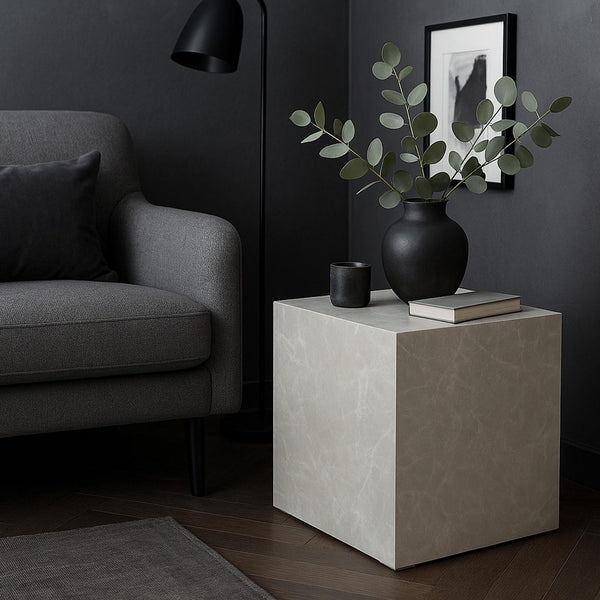 Tavolino Ellelu a Forma di Cubo 45 x 40 x 40 cm [en.casa]