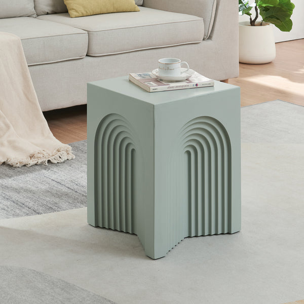 Tavolino Cubo Elverumn con Design Arcuato [en.casa]