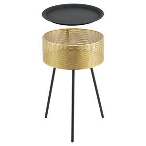 Petite table Gällivare noir doré [en.casa] 