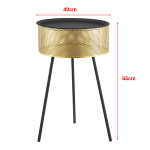 Petite table Gällivare noir doré [en.casa] 