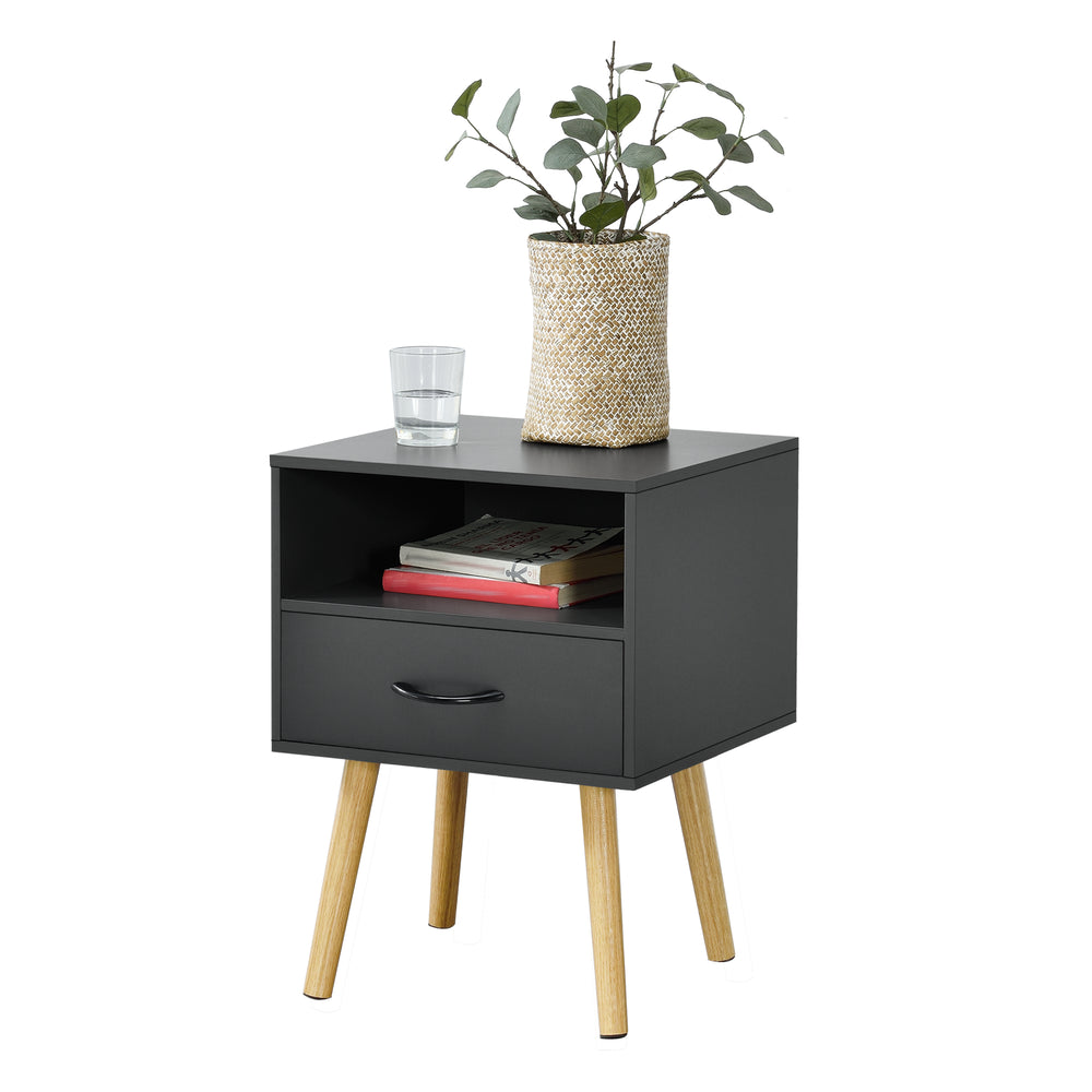 Set Gävle di 2 Comodini con Cassetto e Scomparto [en.casa]