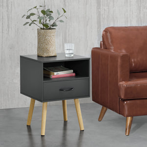 Table de Chevet Gävle avec tiroir 57 x 42 x 40 cm Plusieurs couleurs [en.casa]