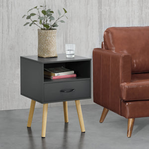 Table de Chevet Gävle avec tiroir 57 x 42 x 40 cm Plusieurs couleurs [en.casa]