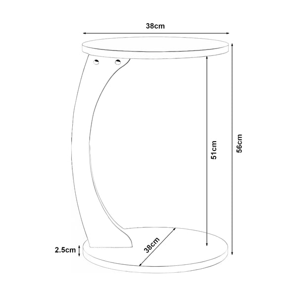 Beistelltisch Holeby 56 x Ø 38 cm [en.casa]