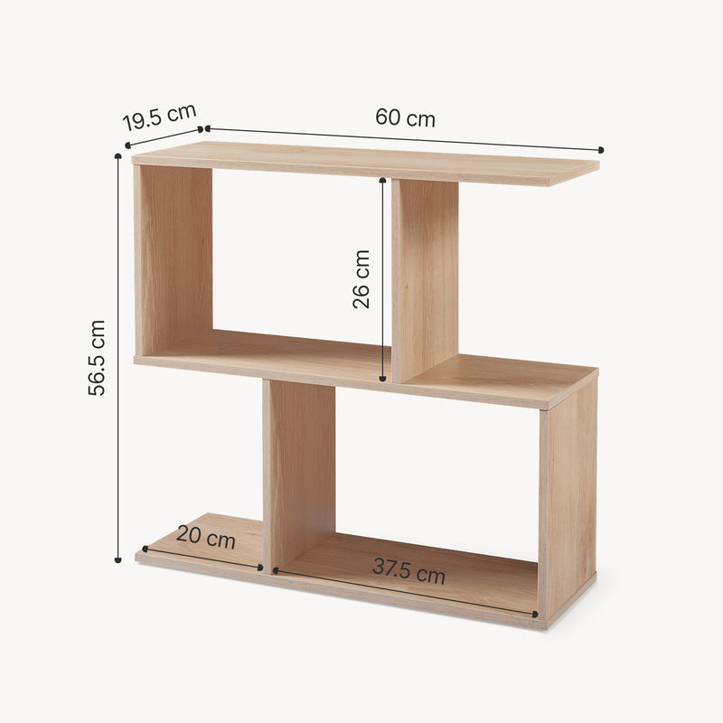 Croquis coté Table d'appoint Koxjö 57 x 60 x 20 cm [en.casa]