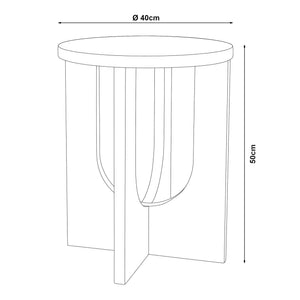 Table d'appoint Kysdajore 50 x 40 cm [en.casa]