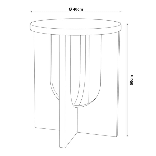 Table d'appoint Kysdajore 50 x 40 cm [en.casa]