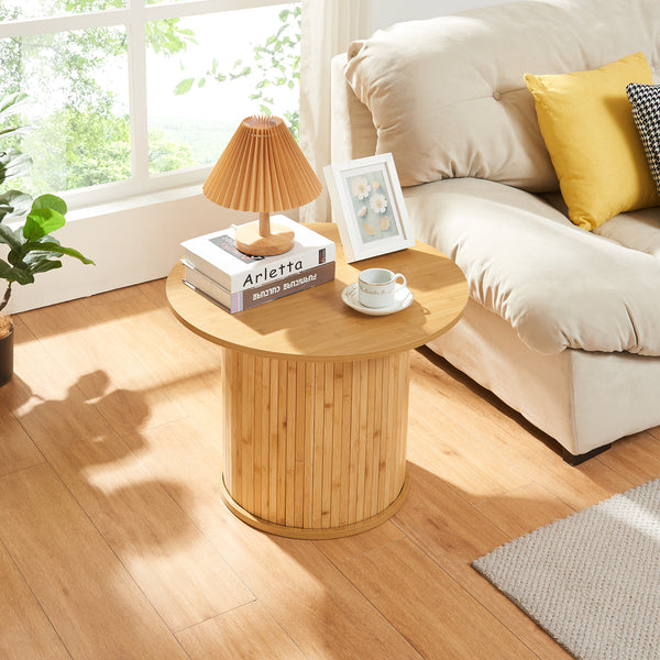 Table d’appoint Ledepid bambou naturel [en.casa]