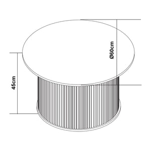 Table d’appoint Ledepid bambou naturel [en.casa]