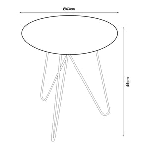 Table d'appoint Nopimi 45 x 43 cm [en.casa] 