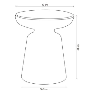 Tavolino da Caffè Posio Piano Rotondo e Base a Campanello 44 x Ø40 cm [en.casa] 