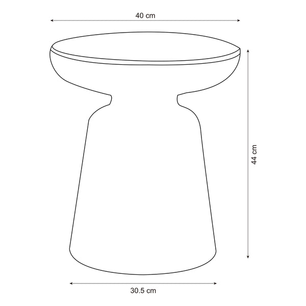 Tavolino da Caffè Posio Piano Rotondo e Base a Campanello 44 x Ø40 cm [en.casa] 