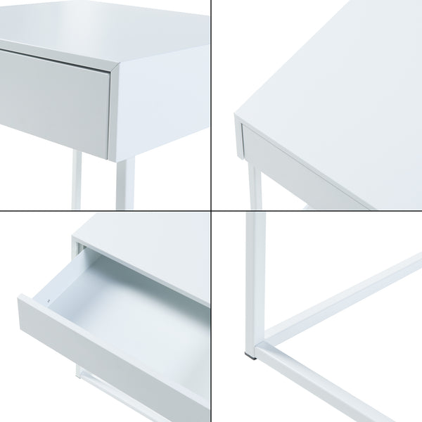 Comodino Rautjärvi in Acciaio con Cassetto - Vari Colori [en.casa] 