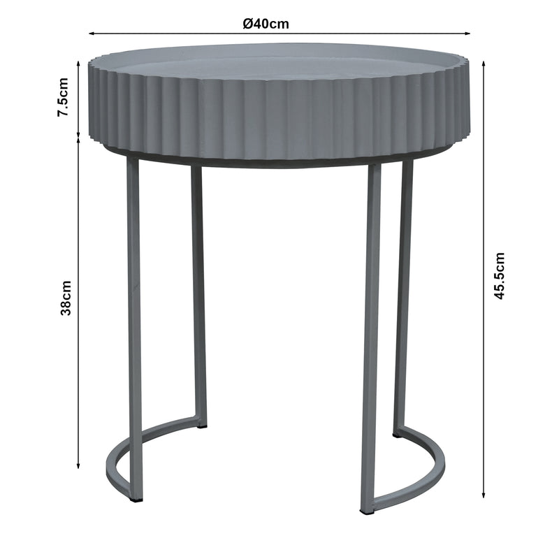 Maßskizze Beistelltisch Rill 46xØ40 cm [en.casa]