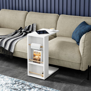 Table d'appoint Siikainen pour ordinateur portable 44 x 29 x 65 cm [en.casa]