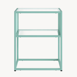 Table d’appoint Tronevn avec plateau en verre 50 x 40 x 40 cm [en.casa]
