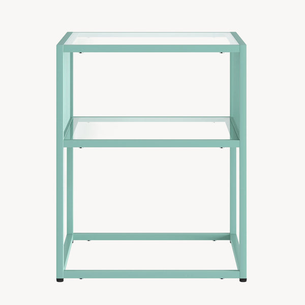 Table d’appoint Tronevn avec plateau en verre 50 x 40 x 40 cm [en.casa]
