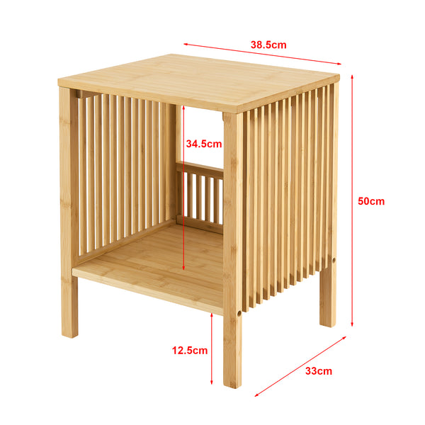 Table d'appoint Varde bambou naturel [en.casa]