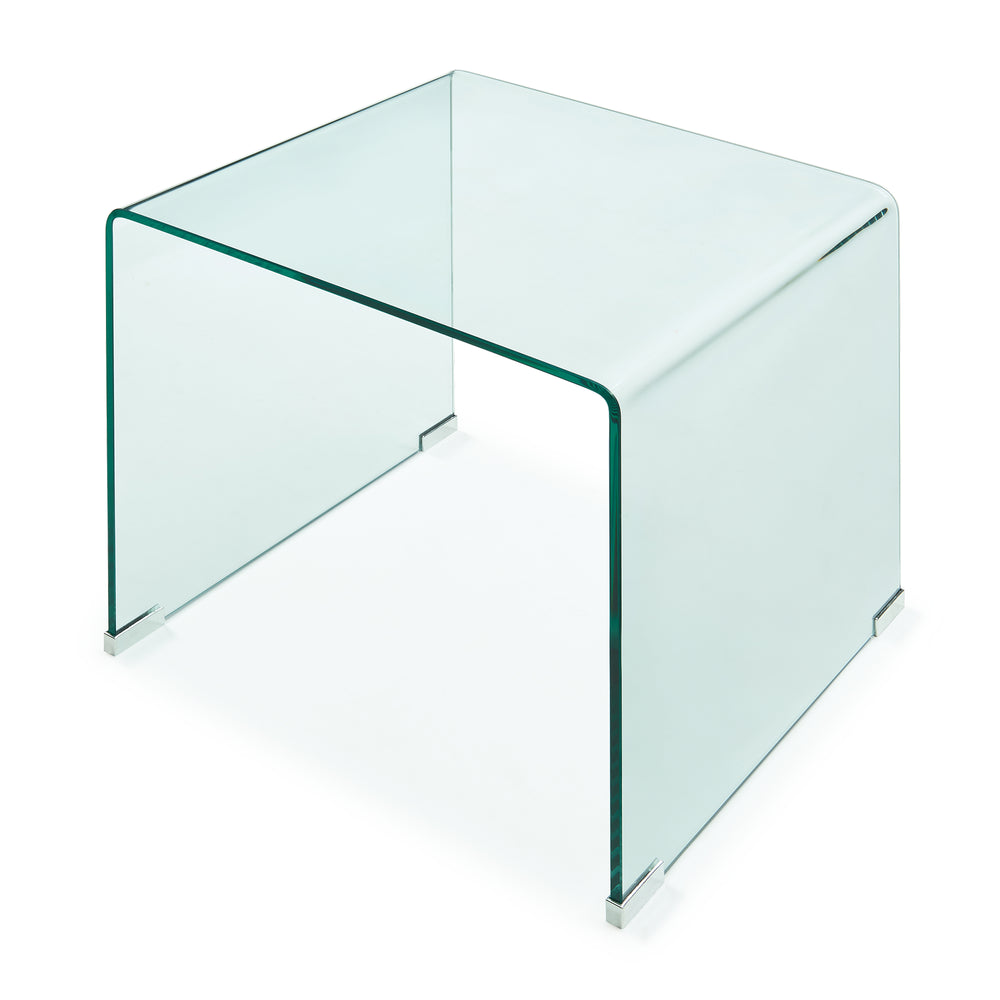 Table d’appoint Varlofrek verre trempé 50 x 50 x 50 cm [en.casa]