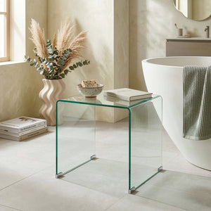 Beistelltisch Varlofrek Glas 50x50x50 cm [en.casa]