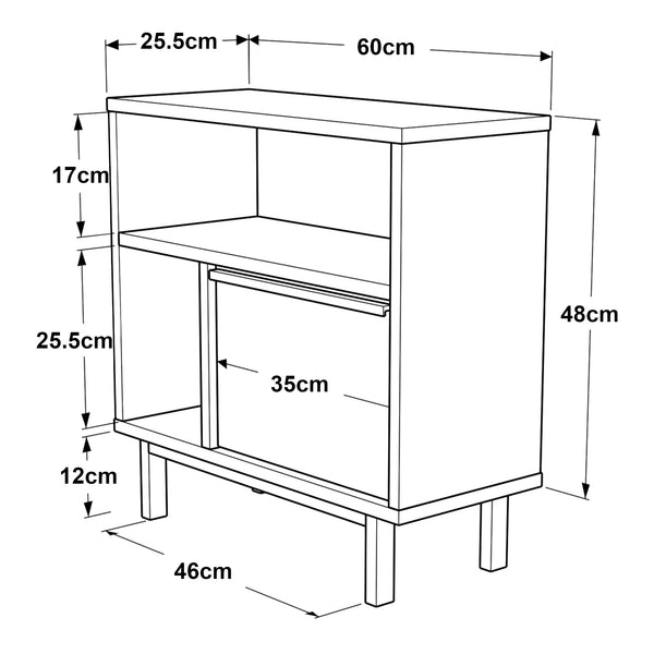 Table d'appoint Vesanto 60 x 60 x 26 cm [en.casa]