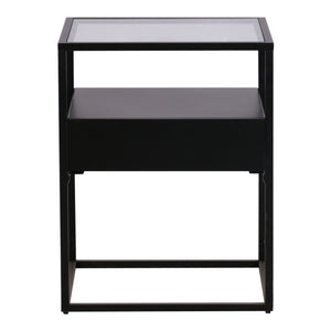 Table d'appoint Vissenbjerg acier verre trempé 51 x 40 x 40 cm [en.casa]