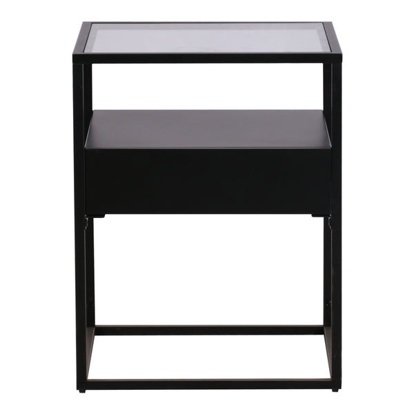 Table d'appoint Vissenbjerg acier verre trempé 51 x 40 x 40 cm [en.casa]