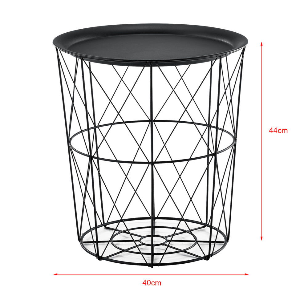 Lot de 3 tables d’appoint paniers en métal Worcester en.casa - premiumXL