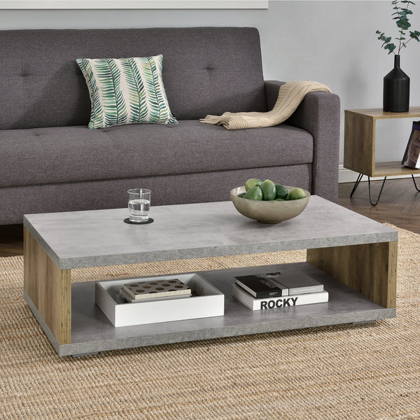 [en.casa] Table Basse Moderne Plateau MDF Robuste Rectangulaire