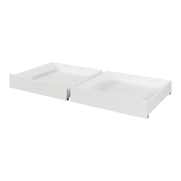Set de 2 tiroirs de lit Ydre blanc [en.casa]