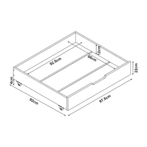Set de 2 tiroirs de lit Ydre blanc [en.casa]