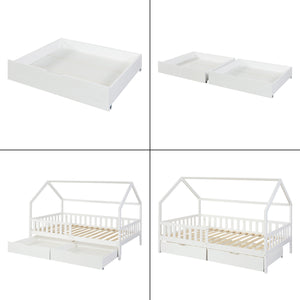 Set de 2 tiroirs de lit Ydre blanc [en.casa]