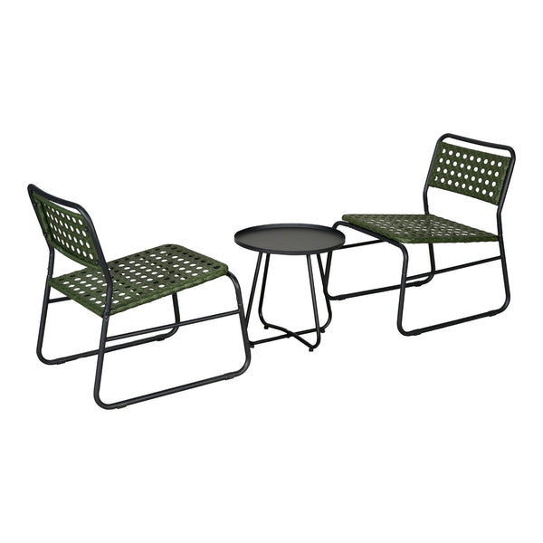 Bistroset Brienza 3-tlg. Polyrattan [casa.pro]