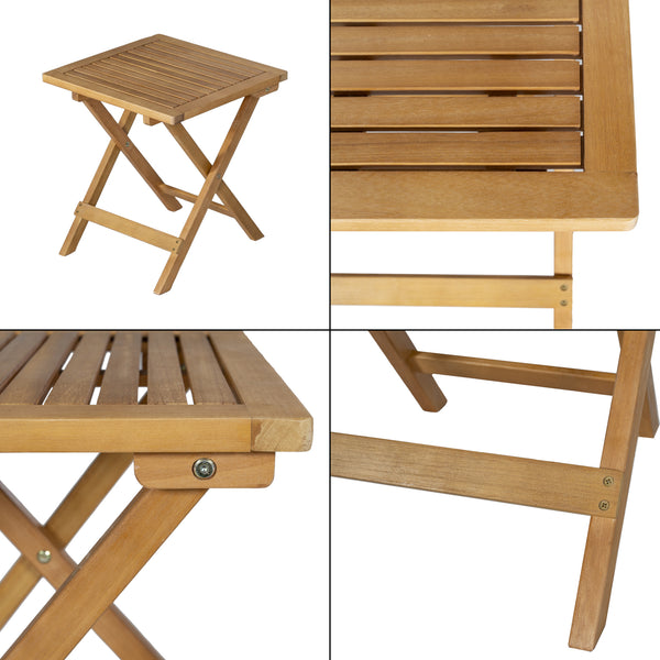 Ensemble de meubles de jardin 3 pièces Capistrello bois d'eucalyptus casa.pro