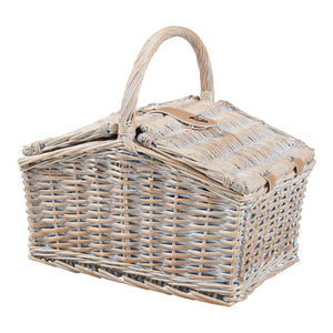 Panier de pique-nique Lumparland naturel blanc bleu casa.pro