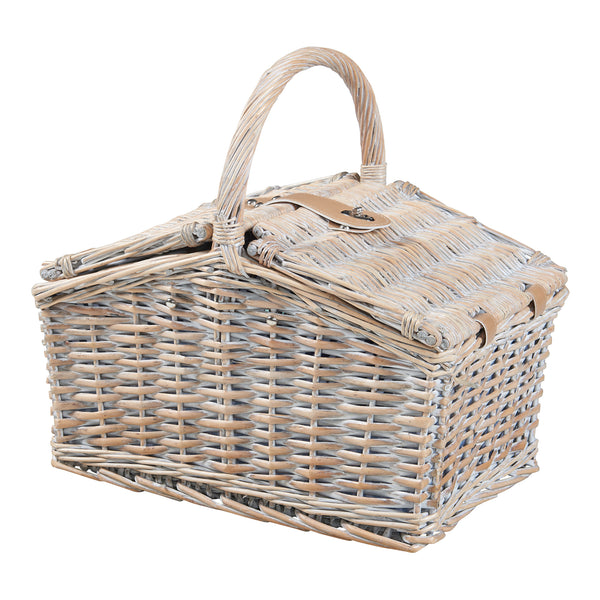 Panier de pique-nique Lumparland naturel blanc bleu casa.pro