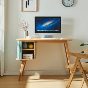 Bureau Tysvær bambou 75 x 105 x 48 cm [en.casa]
