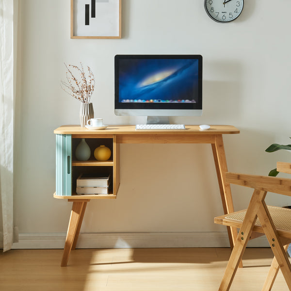 Bureau Tysvær bambou 75 x 105 x 48 cm [en.casa]