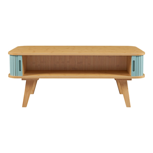 Table basse Tysvær bambou 100 x 50 x 40 cm [en.casa]