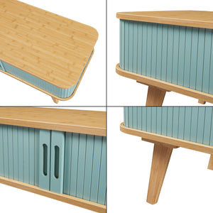 Table basse Tysvær bambou 100 x 50 x 40 cm [en.casa]