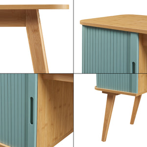 Bureau Tysvær bambou 75 x 105 x 48 cm [en.casa]