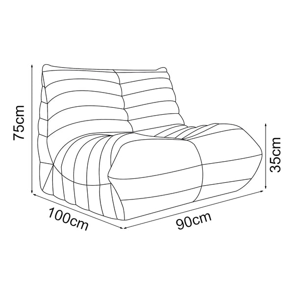 Fauteuil de sol Kodsø 75x90x100 cm [en.casa]