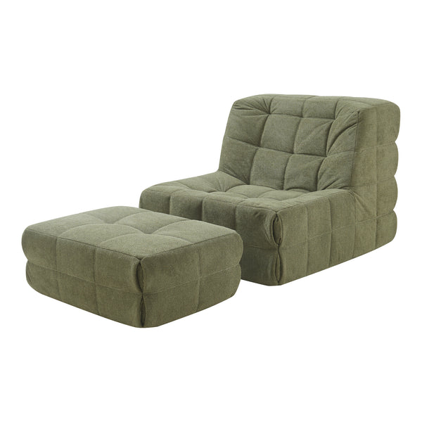Fauteuil de sol Koskyvn avec repose-pieds 75 x 90 x 100 cm [en.casa]