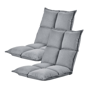 Poltrona da pavimento Deinze in set da 2 regolabile [en.casa] - premiumXL