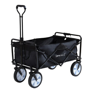 Chariot de jardin Stenlille pliable capacité de charge 80 kg noir pro.tec