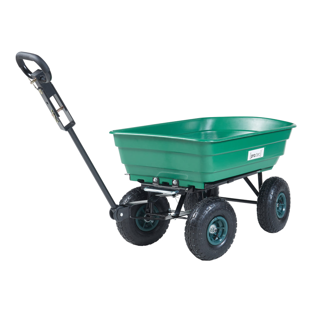 Bollerwagen Corfinio 111x51 cm max. 250kg Grün/Schwarz [pro.tec]