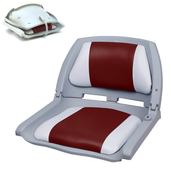 [pro.tec] Siège Pilot Bateau Chaise de Bateau Assise de Bateau Similicuir Pliant 521 x 457 x 408 mm Couleurs Différentes