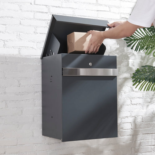 Cassetta Postale Sønderborg per Pacchi Posta Box da Muro 58 x 44 x 35 cm Antracite - Vari Modelli [en.casa]