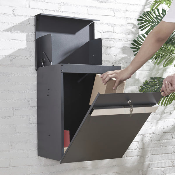 Cassetta Postale Sønderborg per Pacchi Posta Box da Muro 58 x 44 x 35 cm Antracite - Vari Modelli [en.casa]