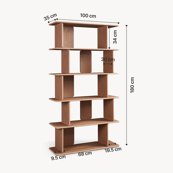 Bibliothèque Gäljami 180 x 100 x 35 cm [en.casa]
